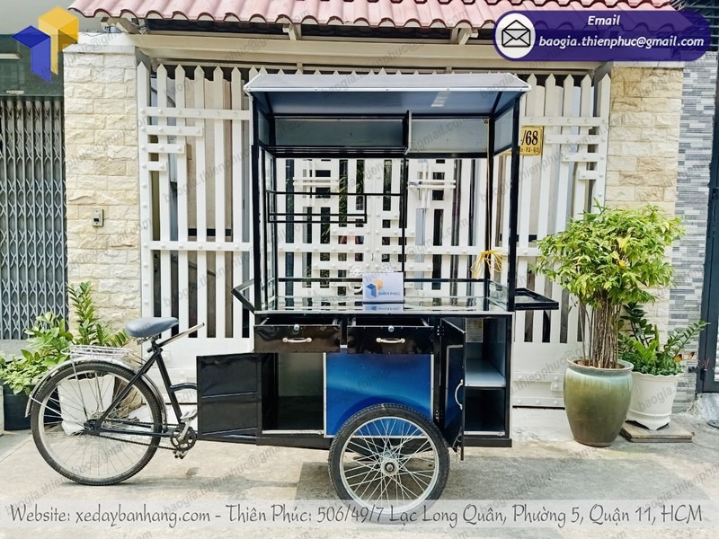 gia công xe đạp bán cá viên chiên