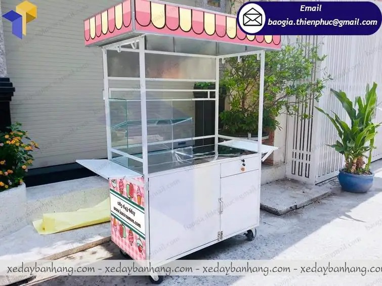 gia công xe đẩy bán kem tươi