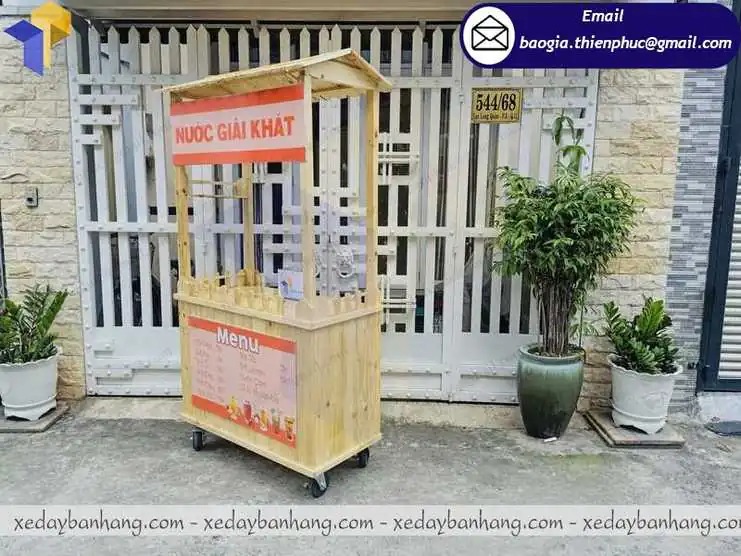 gia công xe đẩy bán nước giải khát