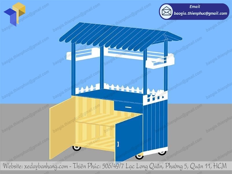 gia công xe đẩy bán sinh tố nước ép