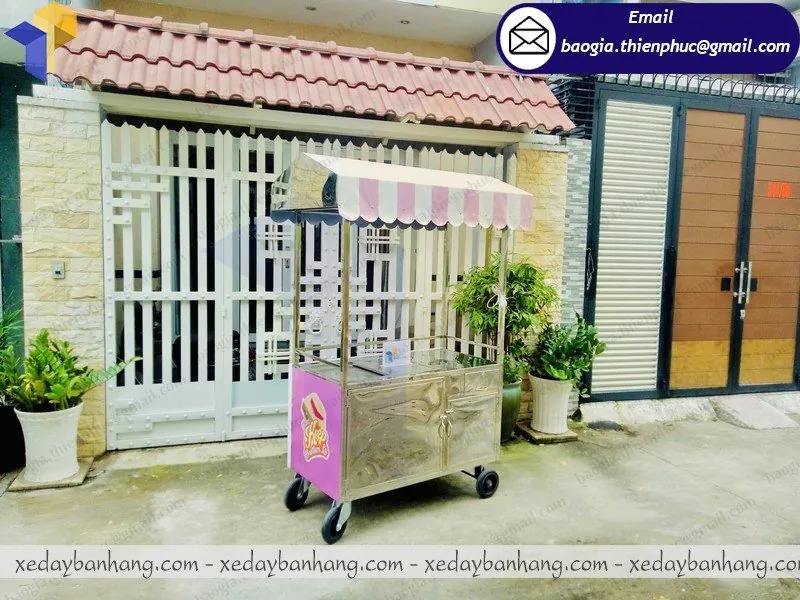 gia công xe inox bán kem kẹp