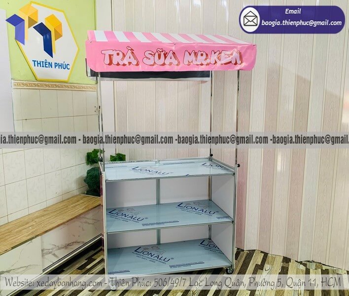 Gia công xe trà sữa bán lề đường lắp ráp mới nhất giá chỉ từ 700k phù hợp kinh doanh nhỏ lẻ