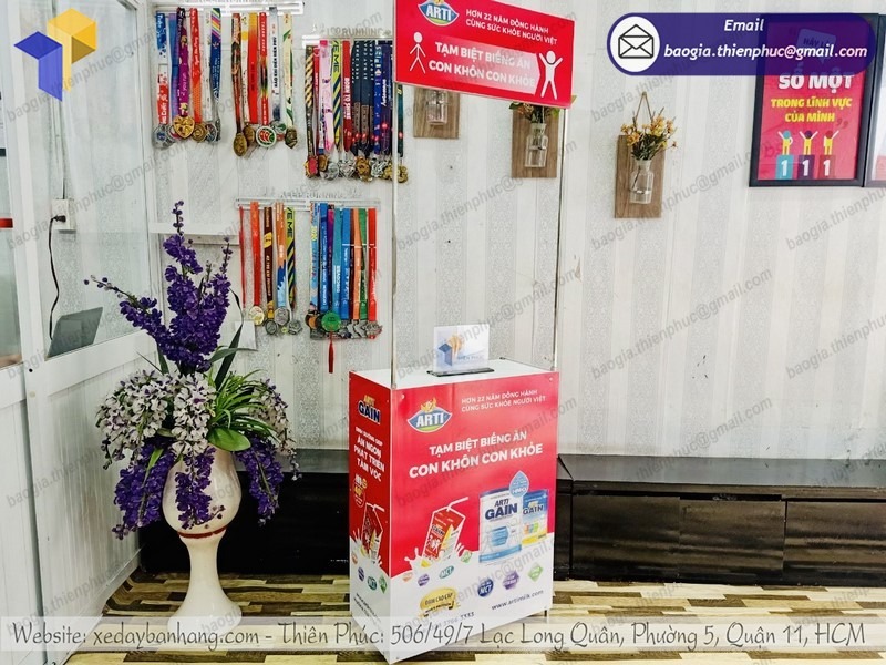 hình ảnh booth sampling sắt giá rẻ