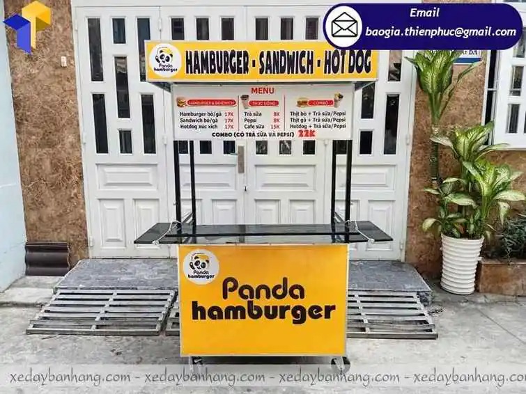 hình ảnh tủ bán bánh mì hamburger inox