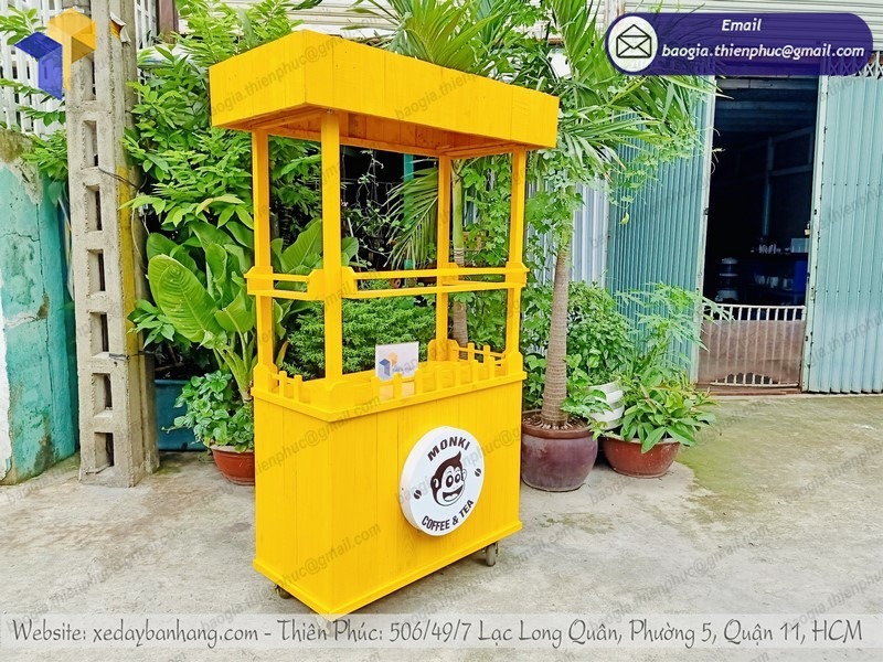 hình ảnh tủ bán cà phê bằng gỗ