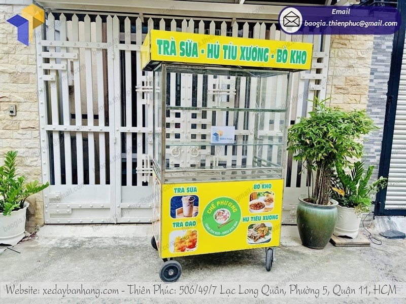 hình ảnh tủ bán hủ tiếu inox