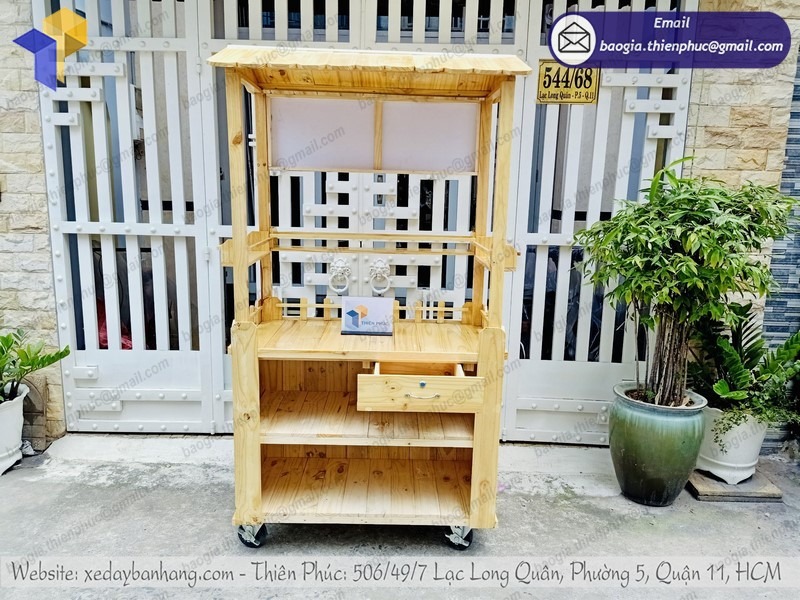 hình ảnh tủ cafe mang đi bằng gỗ
