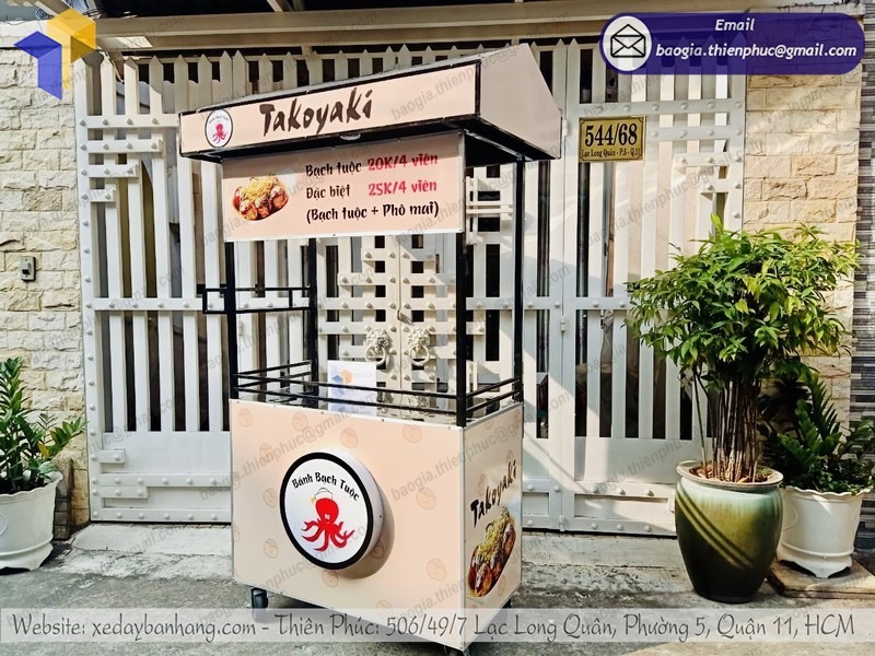 hình ảnh tủ xe bán bánh takoyaki