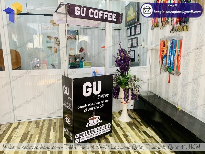 hình ảnh xe bán cà phê rang xay