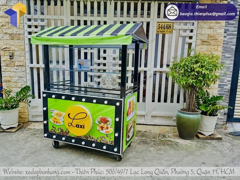 hình ảnh xe bán cá viên chiên bằng inox