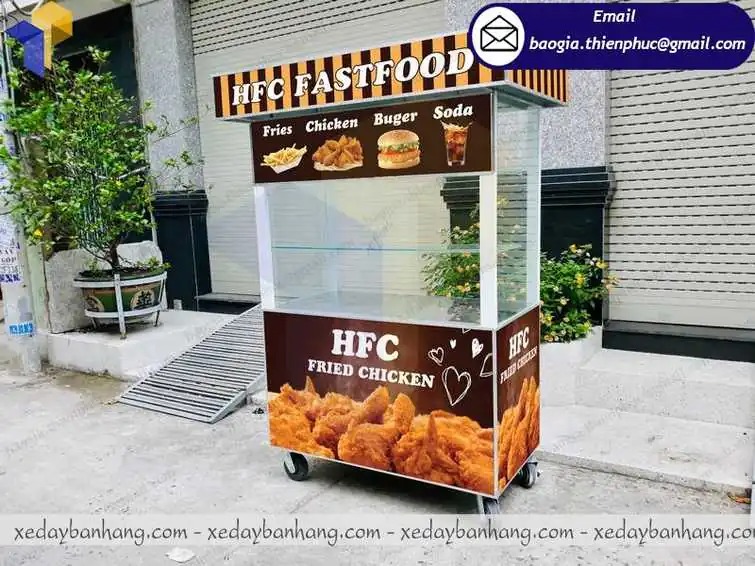 hình ảnh xe bán gà rán di động