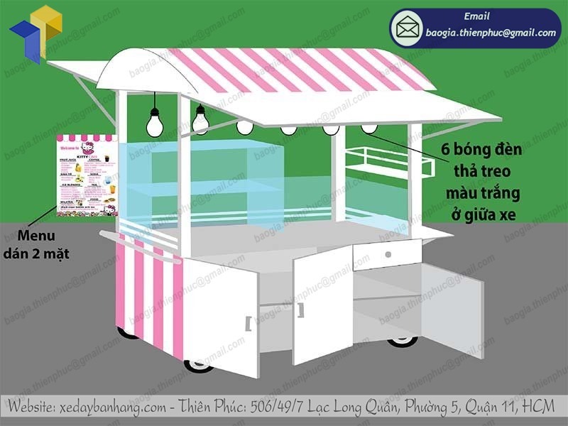 hình ảnh xe bán trà sữa ở nha trang