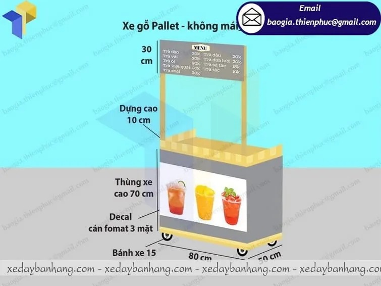 hình ảnh xe bán trà trái cây