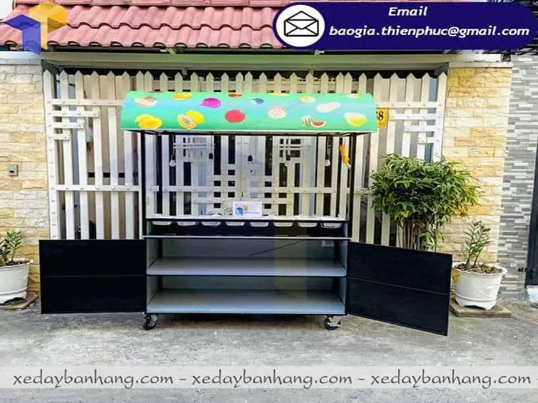 hình ảnh xe bán trái cây ướp lạnh