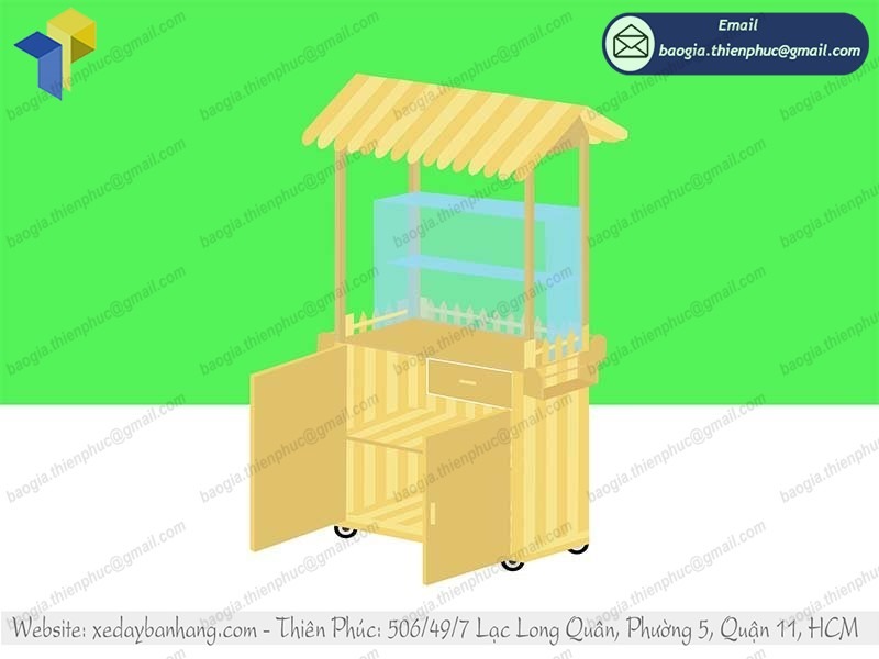 hình ảnh xe đẩy bán bánh mì giá rẻ
