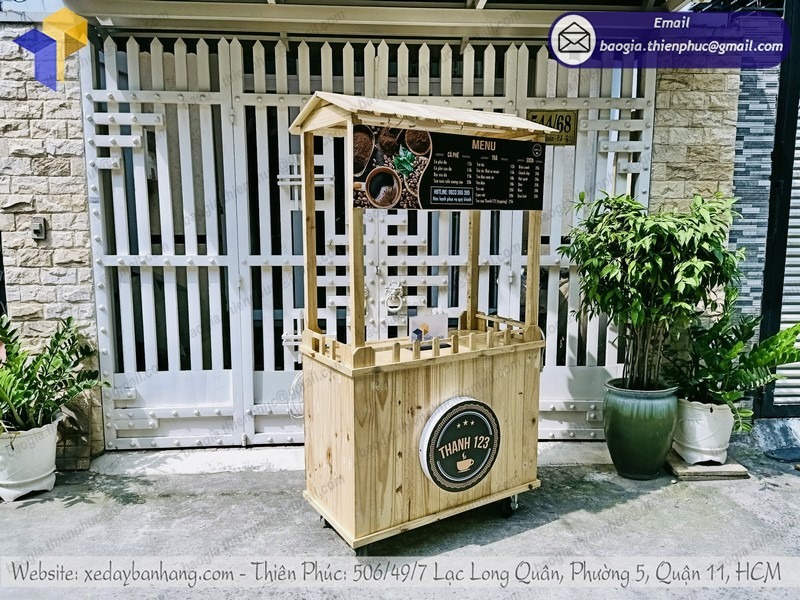 hình ảnh xe đẩy bán cafe take away
