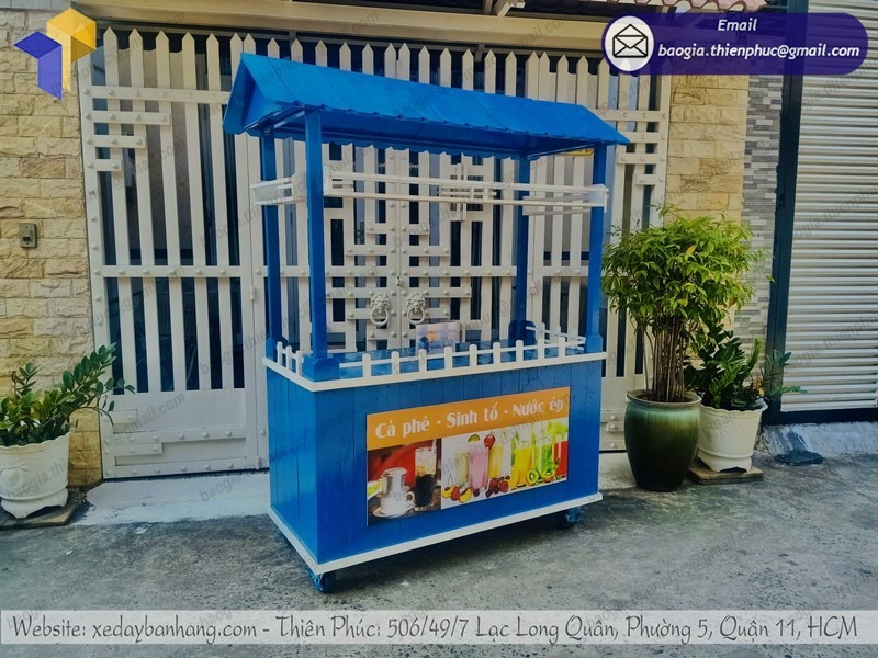 hình ảnh xe đẩy bán sinh tố nước ép