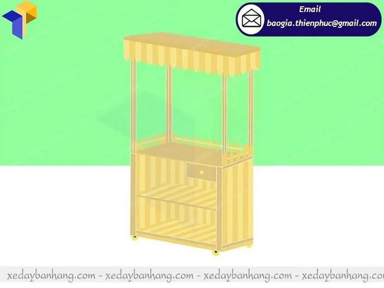 hình ảnh xe gỗ bán cafe mang đi