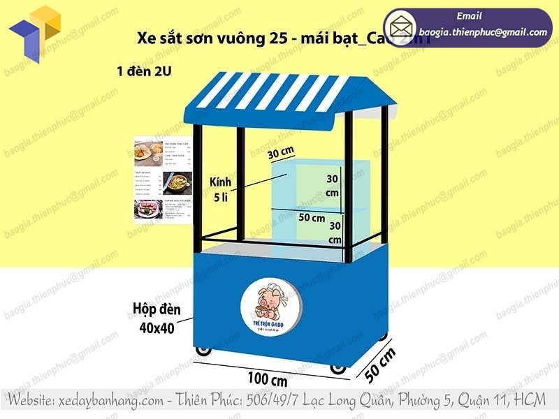 hình ảnh xe sắt bán thức ăn nhanh