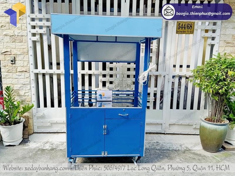 hình ảnh xe trà sữa inox
