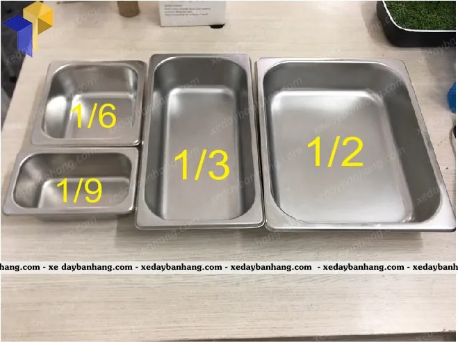 khay inox đựng thạch topping giá rẻ