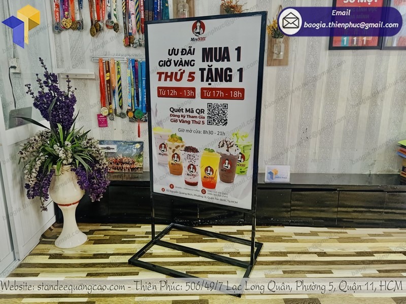 mẫu bảng hiệu trà sữa đứng đẹp
