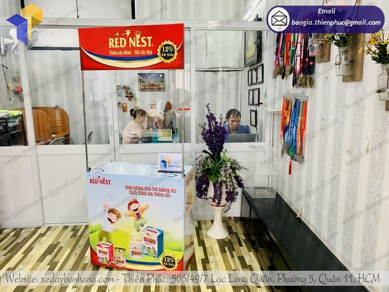 mẫu booth sampling siêu thị  đẹp