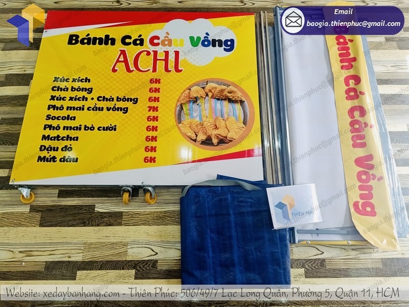 mẫu quầy bán đồ ăn vặt vỉa hè đẹp