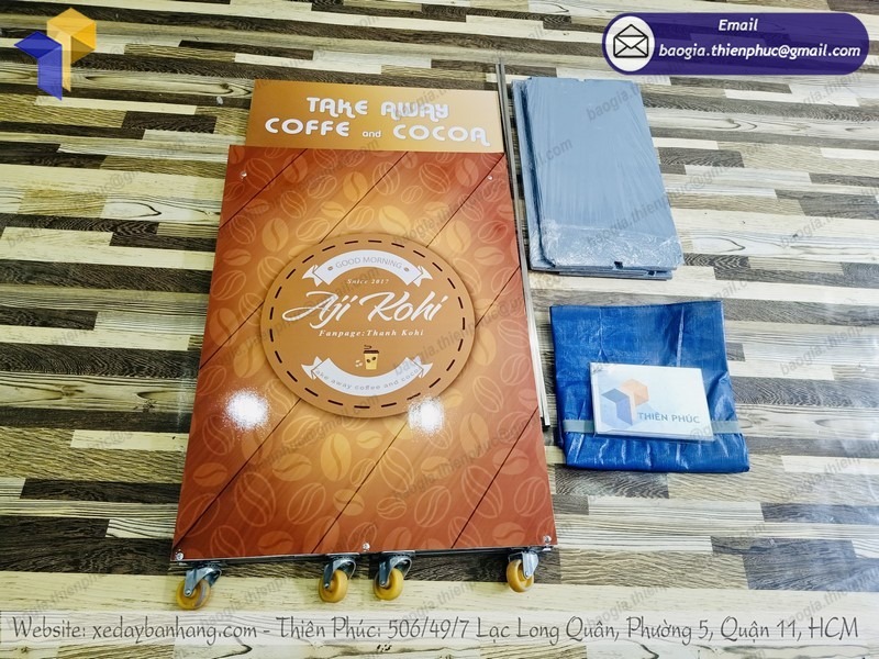 mẫu quầy cafe gấp gọn giá rẻ đẹp