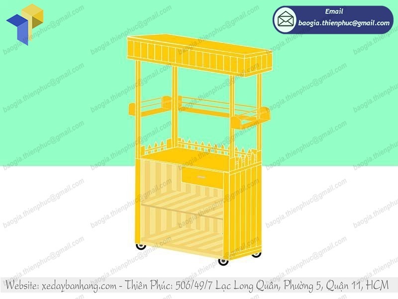 mẫu tủ bán cà phê bằng gỗ đẹp