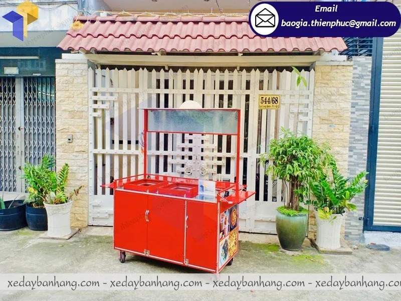 mẫu tủ bán gà rán bằng sắt đẹp
