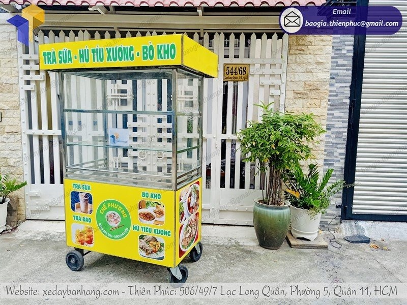 mẫu tủ bán hủ tiếu inox đẹp