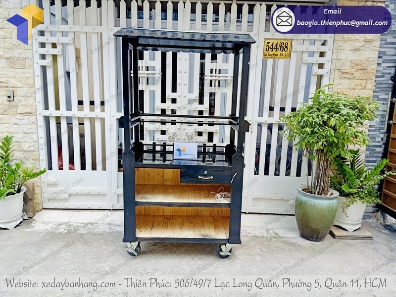 mẫu tủ xe trà sữa bằng gỗ đẹp