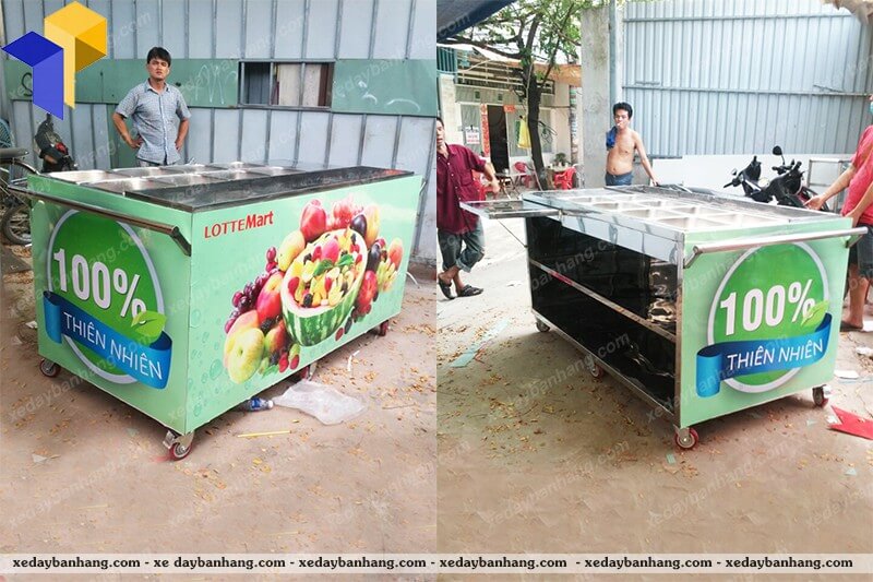 xe đẩy bán trái cây đẹp