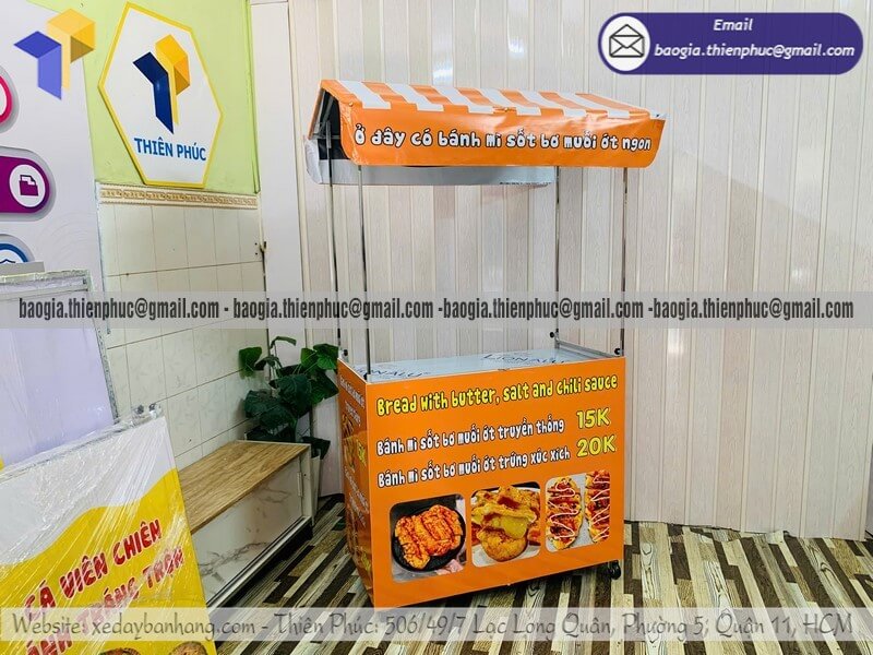 Mẫu xe bán bánh mì hàng rong lưu động lắp ráp đẹp khởi nghiệp vốn ít chỉ từ 700k