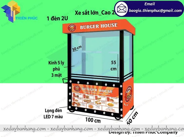 mẫu xe bán bánh mì take away đẹp