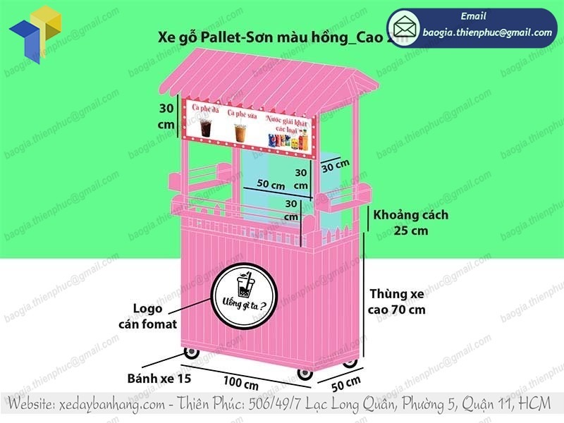 mẫu xe bán cà phê gỗ đẹp
