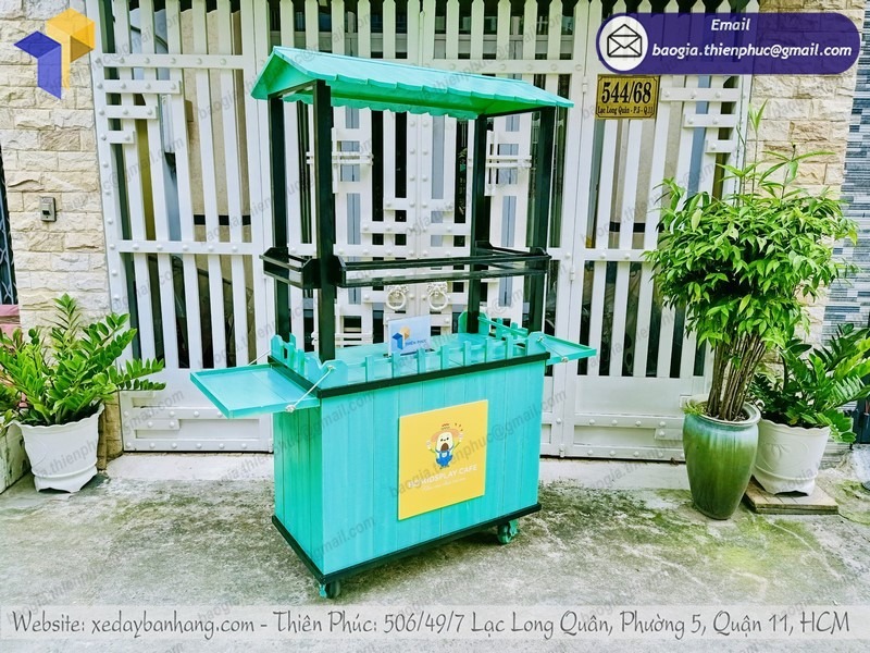 mẫu xe bán cafe bằng gỗ đẹp