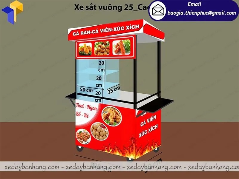 mẫu xe bán chả cá viên chiên đẹp