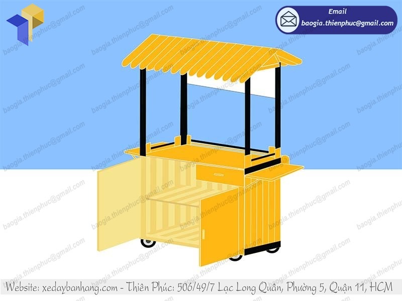 mẫu xe bán sinh tố bằng gỗ đẹp