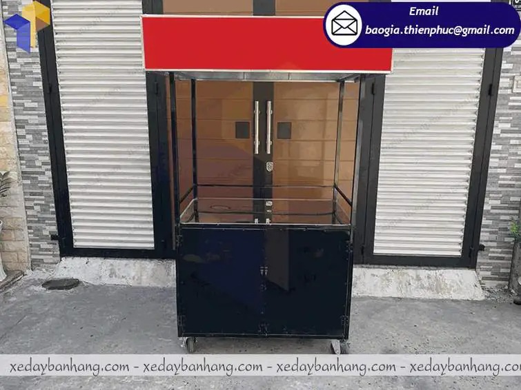 mẫu xe bán trà dâu vỉa hè đẹp