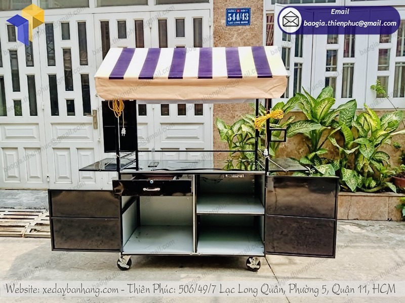 mẫu xe bán trà sữa cá viên đẹp