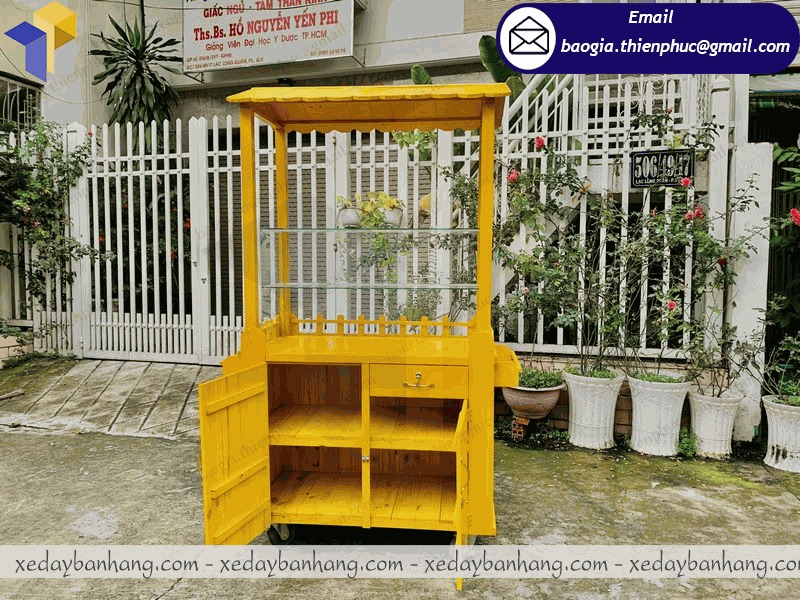 mẫu xe bán trà sữa gỗ giá rẻ đẹp