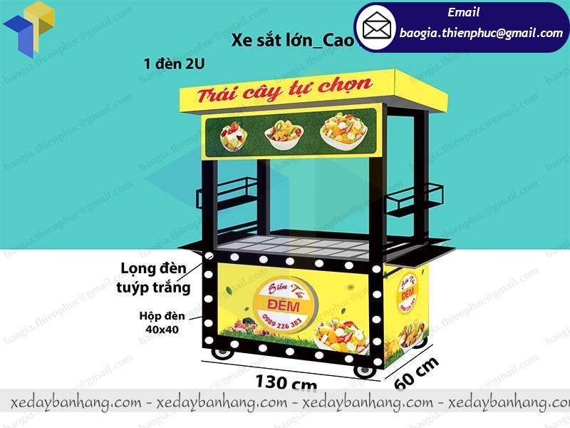 mẫu xe bán trái cây tô đẹp