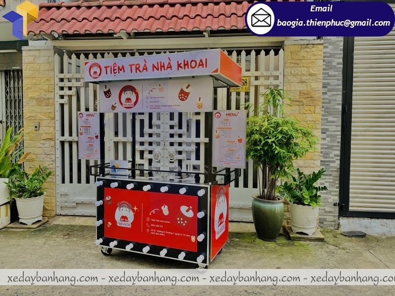 mẫu xe cà phê mang đi vỉa hè đẹp