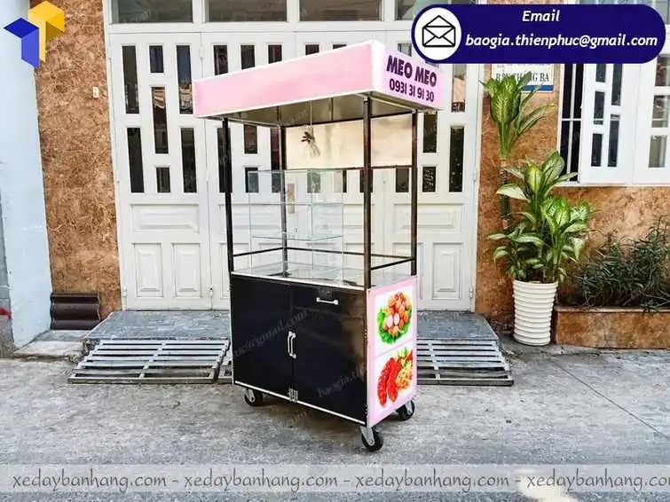 mẫu xe đẩy bán cá viên chiên đẹp