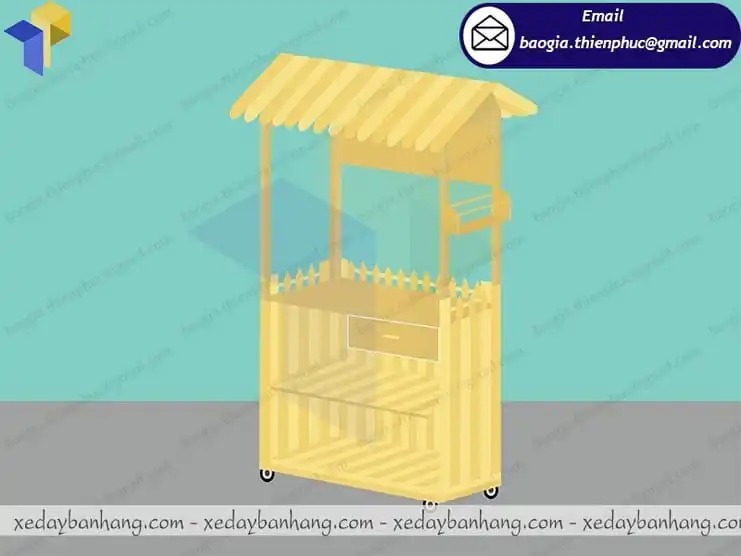 mẫu xe đẩy bán nước giải khát đẹp