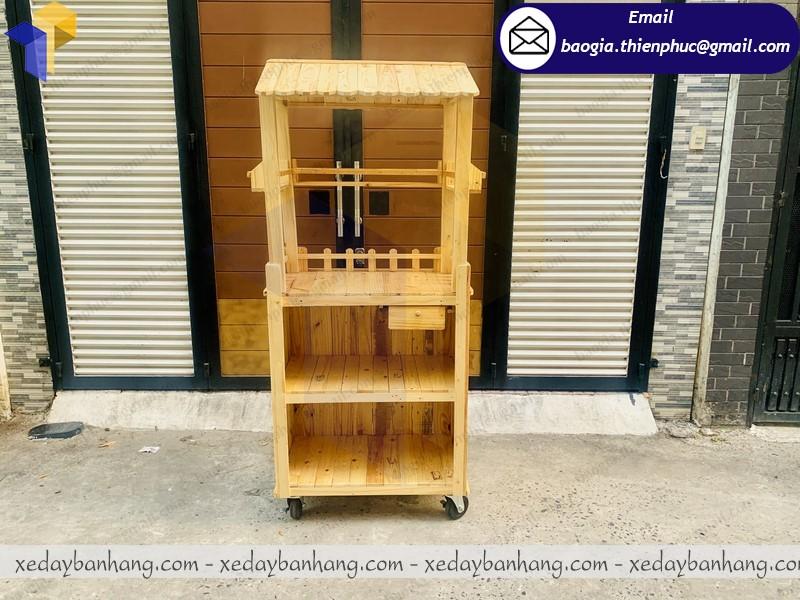 thiết kế xe gỗ bán cà phê mang đi giá rẻ
