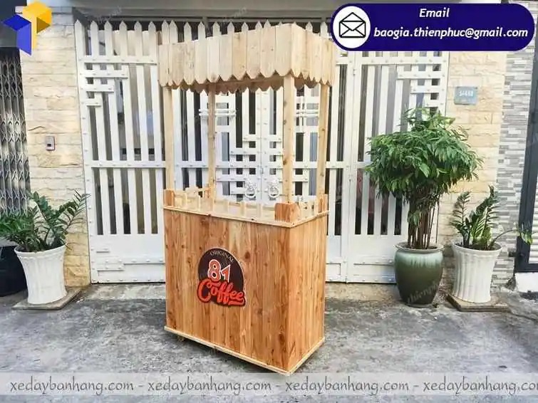 mẫu xe gỗ bán cafe mang đi đẹp