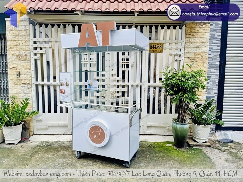 mẫu xe inox bán cà phê giá rẻ đẹp